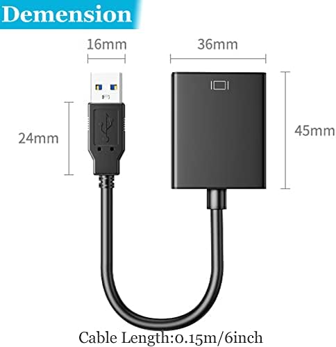 Warmstor Адаптер USB-HDMI, Конвертор USB 3.0, HDMI 1080P, Видео карта, Видео карта, аудио за Преносими КОМПЮТРИ,