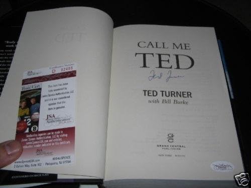 Книга с автограф Тед Търнър Зови ме Тед Jsa / coa - Списания MLB с автограф