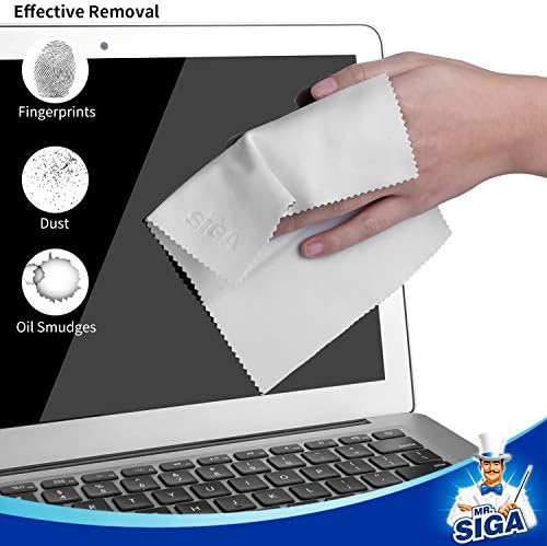 Кърпи от микрофибър MR.SIGA Premium за почистване на лещи, очила, екрани, таблети, точки 6 опаковки, 6 x 7 инча