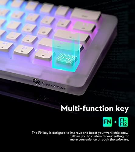 Механична клавиатура GK GAMAKAY K61 Pro с 60% RGB ивица, жичен Bluetooth / USB-C / безжична 2,4 Ghz, 61 клавиша