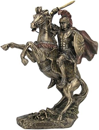 СТУДИО ЕДНОРОГ с Бронзов покритие Статуя на Александър Велики на кон