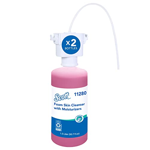 Пенящееся сапун за ръце Scott® с хидратиращ крем (11280), 1,5 л Розов цвят с флорални аромат, за дозаторов за