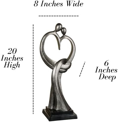 Скулптура Докосване на вечната любов и от сребро един размер - 8 W x 6G x 20В