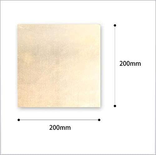 Месинг лист HUILUN Метална плоча от тънкото фолио Мед метален лист Фолио плоча 4 мм x 200 x 200 мм Вырезанная