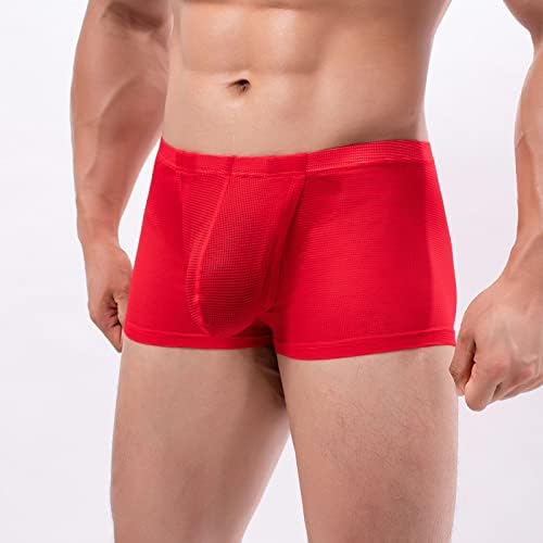 2023 Нови Мъжки Плоски Тънки Дишащи Панталони, за Бельо, Модни Спортни Всекидневни Спортни Боксерки с Облегающим