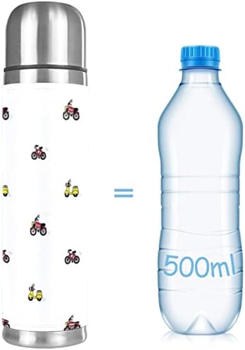 Неръждаема Стомана Кожена Чаша С Вакуумна Изолация на Мотоциклет Термос Бутилка за Вода за Топли и Студени Напитки