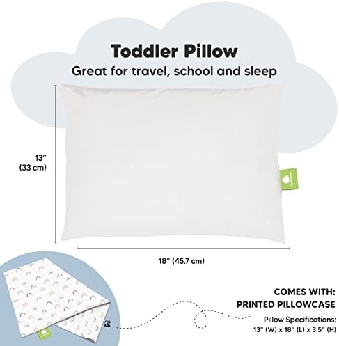 Възглавница за деца KeaBabies с Калъфка - 13x18 My Little Dreamy Pillow - Възглавница за сън от Органичен памук