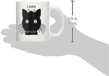 3дРоза Очарователен Love My Cat в черно-бялата керамична чаша, 11 грама