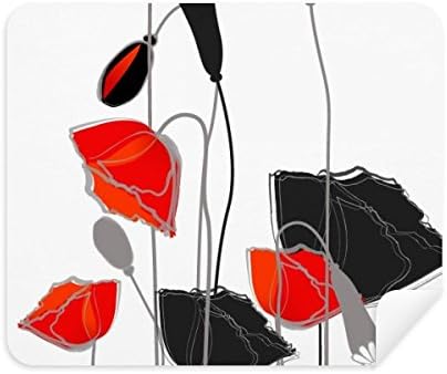 Червени Цветя, Художествена Линия Живопис Царевица Плат За Почистване на Екрана за Пречистване на 2 елемента