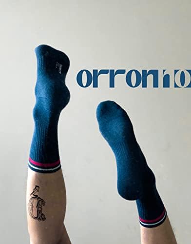Чорапи Orronno Мъжки атлетик crew Чорапи за мъже, размер 10-13, Размер 9-12, Памучни чорапи-3 чифта