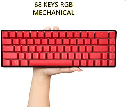 Ръчна детска клавиатура KKV с 68 клавишите RGB, 65% оформление, Компактни капачки за комбинации от PBT, мини-дизайн,