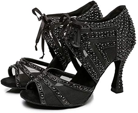 Женски обувки за латино Танци AOQUNFS, Обувки за Стандартни танци балната зала, модел L435