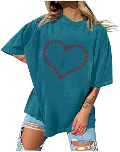 Бейзболна Риза със Сърца, Хубава Тениска За Мама, Татко, на Мъже, Жени, Подарък Тениска За Софтбол, Ежедневни,