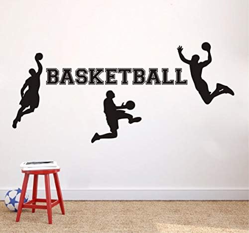 Художествена Стикер за Баскетбол в зала за юноши и момчета, Спортна Стикер за Баскетболист, Vinyl Стикер За