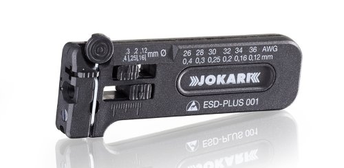 Jokari 40027 ESD-Plus 001 Регулируема Мини-Точност инструмент за източване на кабели, 36-26 AWG (0,12-0,40 мм)