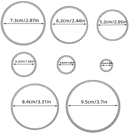 Вырубные печати бисквитка катер Метални форми за шаблони, YIFARUBE 3 Различни форми высечек (правоъгълник, кръг