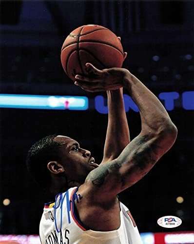 Снимка Ланс Томас с автограф 8x10 PSA / ДНК Ню Йорк Никс с автограф - Снимки на НБА с автограф