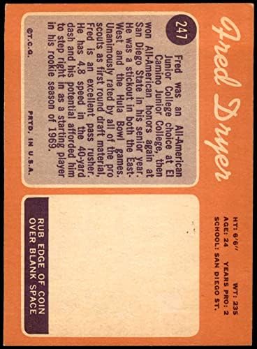 1970 Topps 247 Фред Драйер Ню Йорк Джайентс-FB (Футболна карта) VG Джайънтс-FB San Diego St