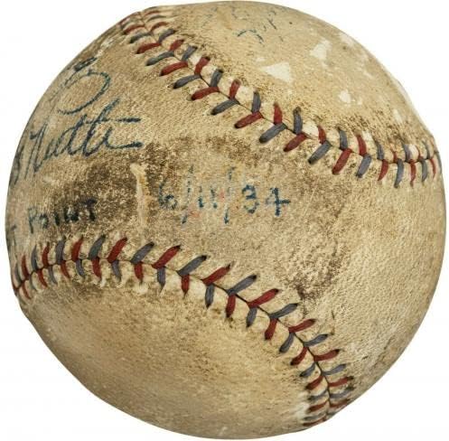 Страхотно Маце Рут и Лу Гериг подписаха DNA PSA Американската лига бейзбол и JSA - Бейзболни топки с Автографи
