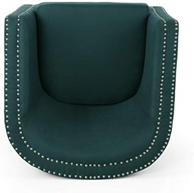 Въртящо се кресло Christopher Knight Home Octavia от съвременната тъкан, Зелен, Черен 31,25 D x W x 30,25 31,25