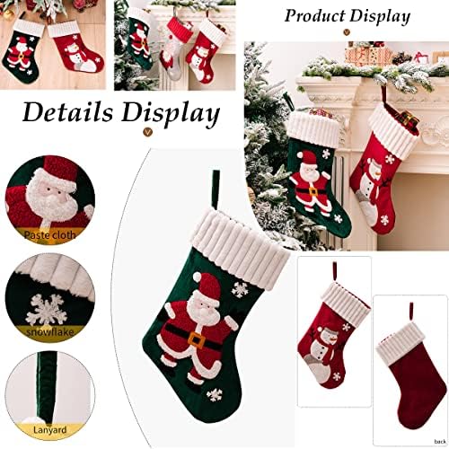 Ronglry Коледни Чорапи Персонализирани Коледна Украса Чорапи Подаръци, Коледни Чорапи, Съраунд Вязаный Отглеждане