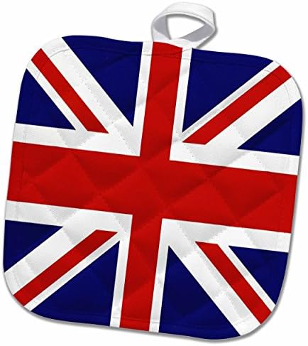 Държач за Тигани с 3D Роза Юниън Джак, Стар Британския Военноморски Флаг, 8 x 8