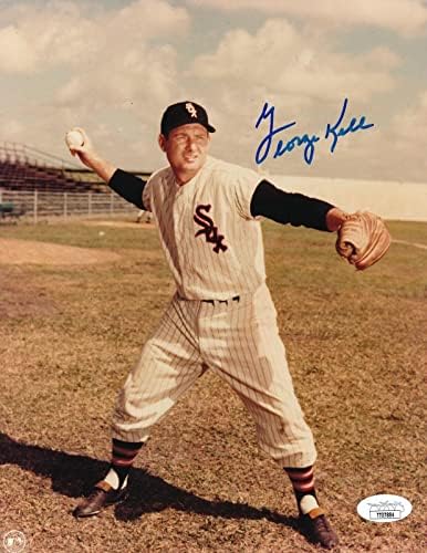 Джордж Келл КОПИТО на Детройт Тайгърс Снимка с автограф 8x10 JSA 165038 - Снимки на MLB с автограф