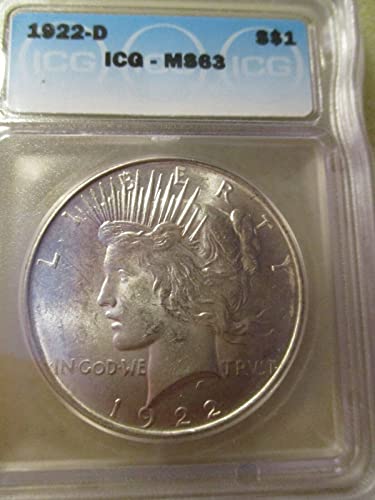 Сребърен долар на Света 1922 г., Необращенная Рядка монета на САЩ MS/BU, 1 долар на САЩ