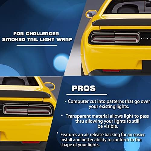 за Dodge Challenger Капаци на задните Светлини Дымчатая Обвивка на Задното Фенер Защита на Задната Фенер Довършителни