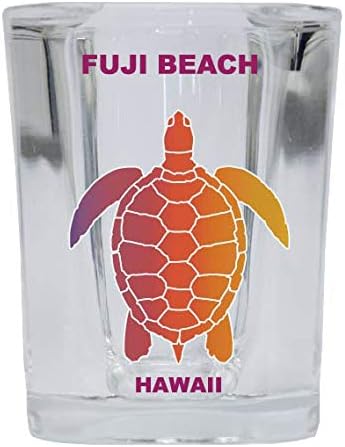 Плаж Фуджи Хавай Сувенир, Розова Костенурка Дизайн Квадратна Чашки