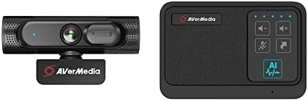 Широка уеб камера AVerMedia PW315 1080p HD + микрофон AS311 AI | WFH Аудио и видео Plug & Play Setup за конференции