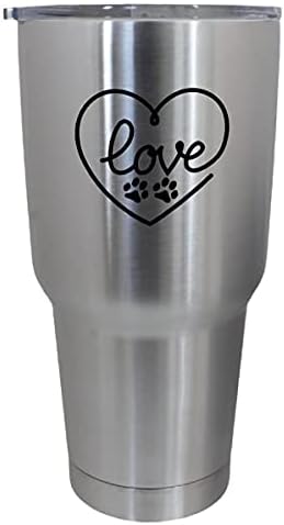 Стикер на чаша Epic Designs Cup drinkware - Отпечатъци от лапите на кучето, любител на животни, домашни животни