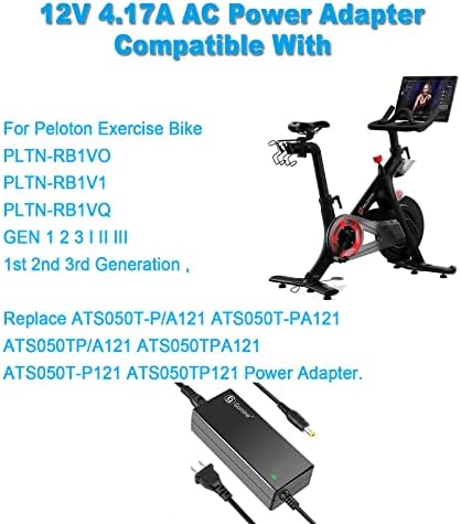 Захранващ кабел Gonine 12V Съвместими с модела на велотренажера Peloton 12Vdc 4.17: PLTN-RB1VO, PLTN-RB1V1,