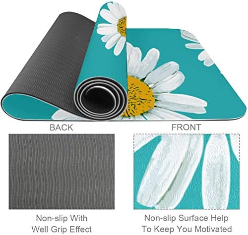 Модел с Цветя, 6 мм, много дебело килимче за йога, екологично Чисти Постелки за упражнения от ТПЭ, Подложка