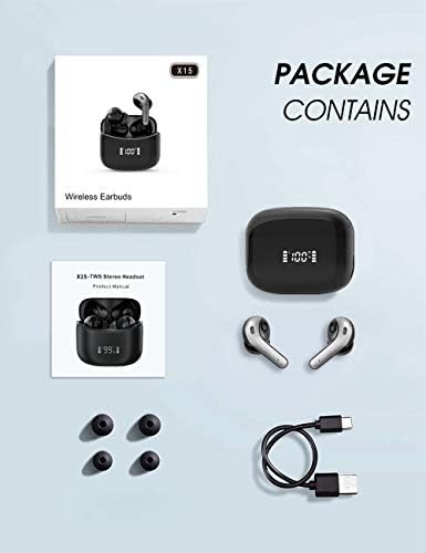 Безжични слушалки Tiksounds, Bluetooth-слушалки с микрофон, водоустойчивост IPX7, време на възпроизвеждане 35