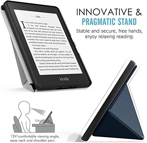 Калъф CCOO Оригами за Kindle Paperwhite До 2018 г. за четене на електронни книги - умен Водоустойчив Кожен калъф-стойка