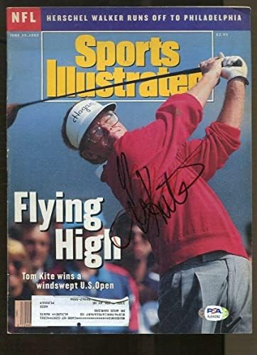 Това Кайт Подписа 1992 Sports Illustrated 6/29 С Автограф на US Open PSA/DNA AJ55292 - Голф списания с автограф