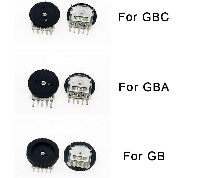Преминете на силата на звука за Gameboy Advance Color GB Подмяна на потенциометъра на дънната платка GBC, GBA