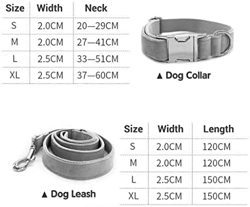 DHDM Розово Кадифе нашийник за кучета и каишка, Определени за Малко Куче, Персонални Женски нашийник за Кучета