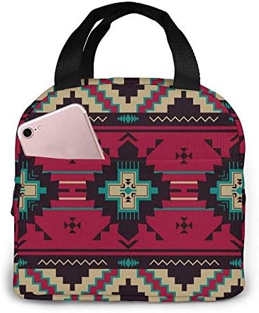 Чанта за Обяд Чанта-Тоут Местни юго-Западните индианец Ацтеките Навахо Обяд-Бокс Изолирано Чанта-Тоут Чанта