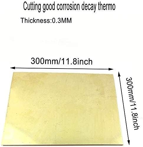 NIANXINN Медни листа фолио H62 Латунная Лист Плоча Промишленост САМ Експериментален лист с Дебелина 0,3 мм,