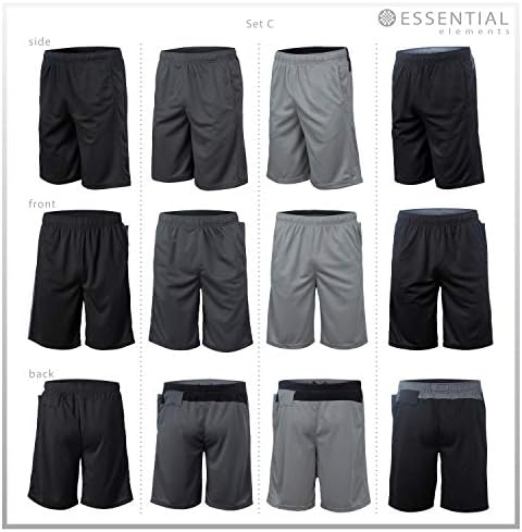 Спортни къси панталони за мъже - 4 Опаковки Мъжки спортни облекла, бързо съхнещи Баскетболни Шорти - Тренировка,