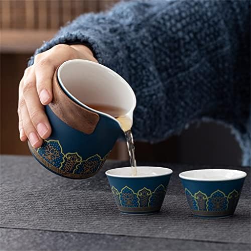 SDFGH Чай Кунг-фу Керамичен За Варене на Чай Преносим Пътен Чай Чайник