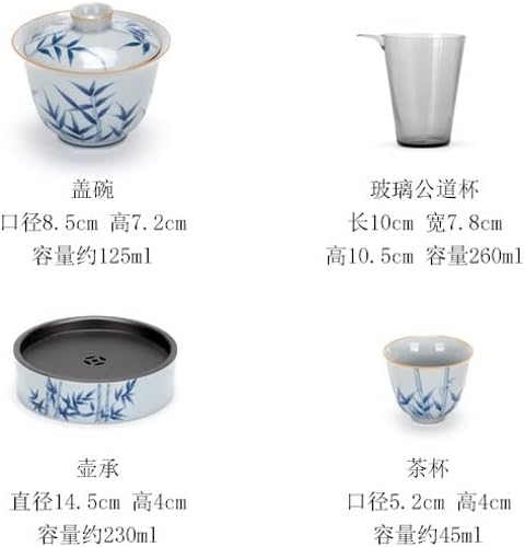 универсален Ретро-Ръчно рисувани Бамбук Художествен Домакински Чай Керамичен Комплект За чай Кунг-Фу Puer Чаена