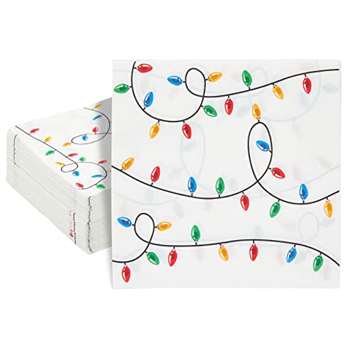 Коледни Леки Кърпички, за да проверите за празнични партита (6,5 x 6,5 инча, 100 опаковки)