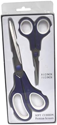 Комплект ножици от Премиум-клас с мека възглавница 8,5 инча и 5,5 инча Тъмно-син цвят