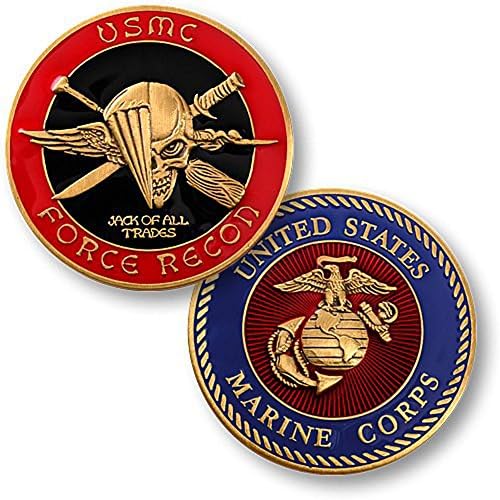 Монета Покана за Разузнаване сили на морската пехота на САЩ USMC