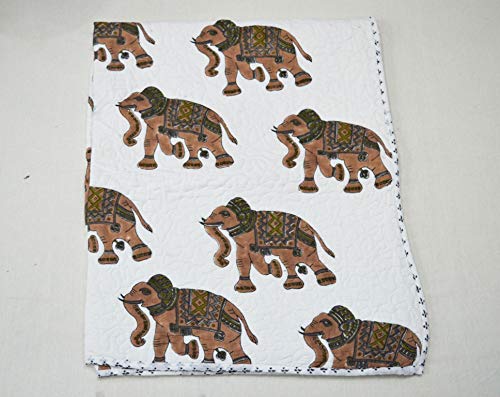V Vedant Дизайн Индийското Бебешки Одеяла Са Ръчно Изработени От Слон Дизайнерско Одеяло От Памучен Плат, Покривки