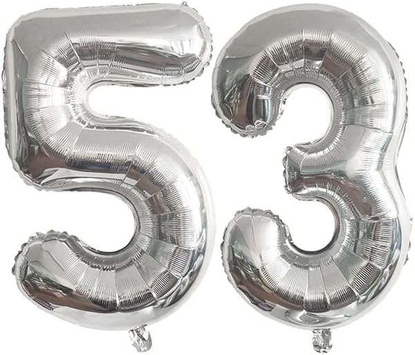 ESHILP 40-Инчов Балон с номер от Фолио, Балон с номера 53, Гигантски Въздушен Балон с номера 53, Балон за Украса