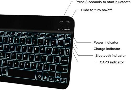 Клавиатурата на BoxWave, съвместими с таблета IWEGGO Android11 CP20 (10 инча) - Клавиатура SlimKeys Bluetooth